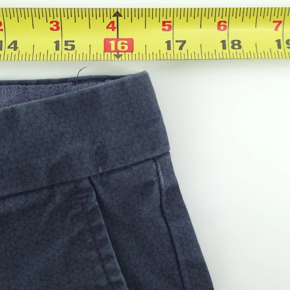 Banana Republic Mens Pants Fulton Skinny 33x30 Blue Chino Stretch Micro Pattern